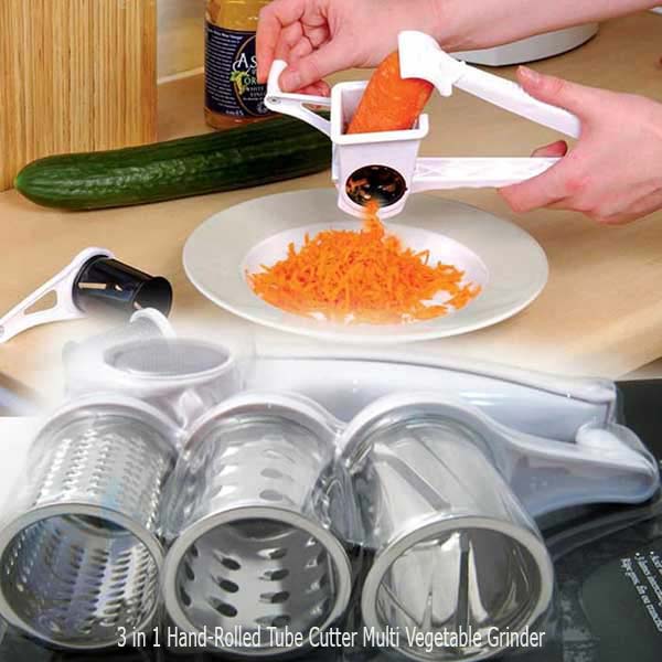 3 in 1 Hand-Rolled Tube Cutter Multi Vegetable Grinder