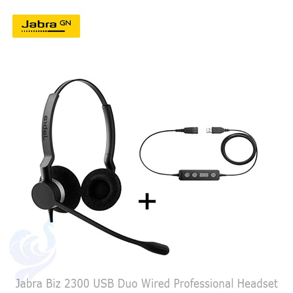 Jabra Biz 2300 USB Duo Wired Professional Headset