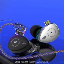 KBEAR KB06 2BA+1DD in Ear Earphone Running Sport Technology HIFI Headset With Mic Earplug