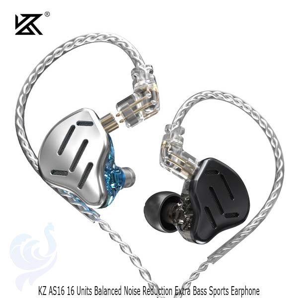 KZ AS16 16 Units Balanced Armature Noise Reduction Extra Bass Sports in Ear Earphone