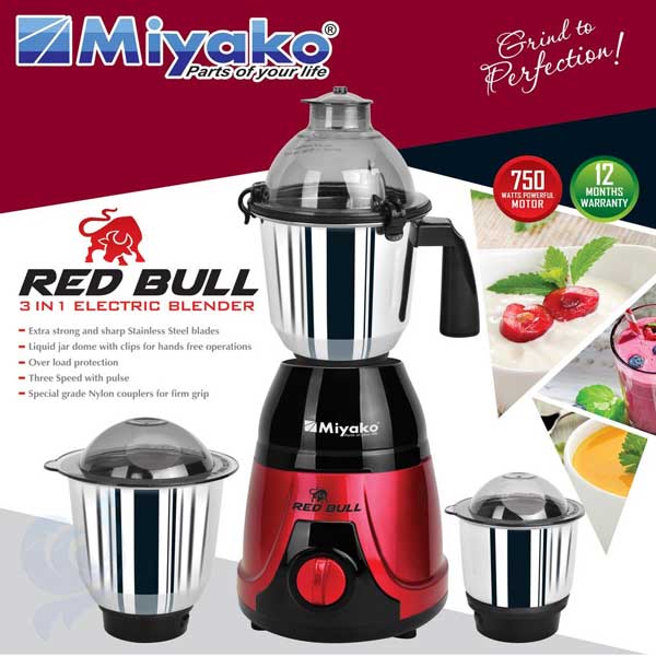 Miyako-Red-Bull-750W-Mixer-Blender