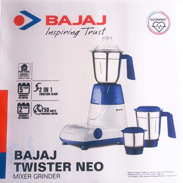 Bajaj Twister Neo 750W Mixer Grinder