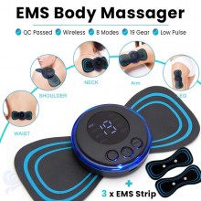 EMS Body Massager Wireless Rechargeable Portable Multipurpose Electric Massager With 3 EMS Strip